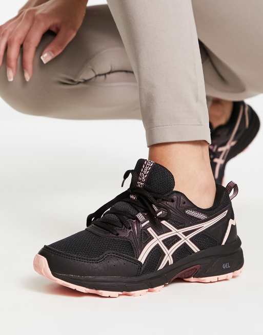 Asics Running Gel-Venture running 8 trainers in black and |