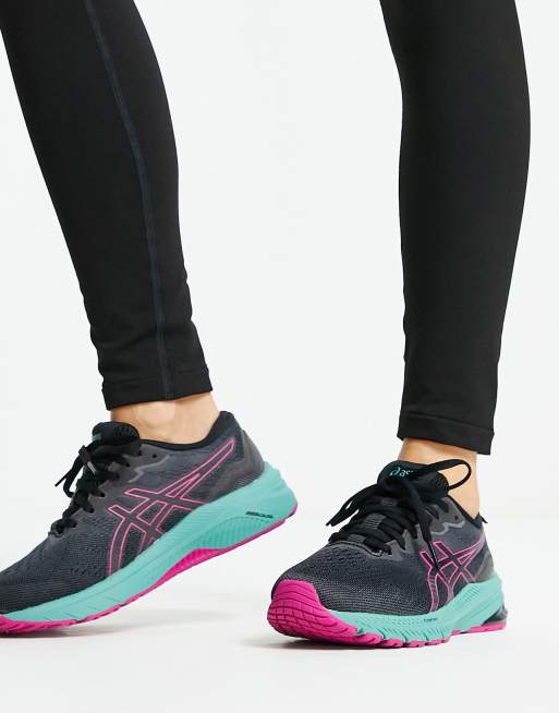 Asics Running GT 1000 Gore tex trainers in black and green ASOS