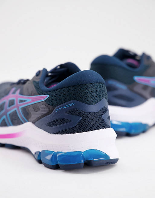 Shoes Trainers/Asics running GT-1000 trainers in black and pink 