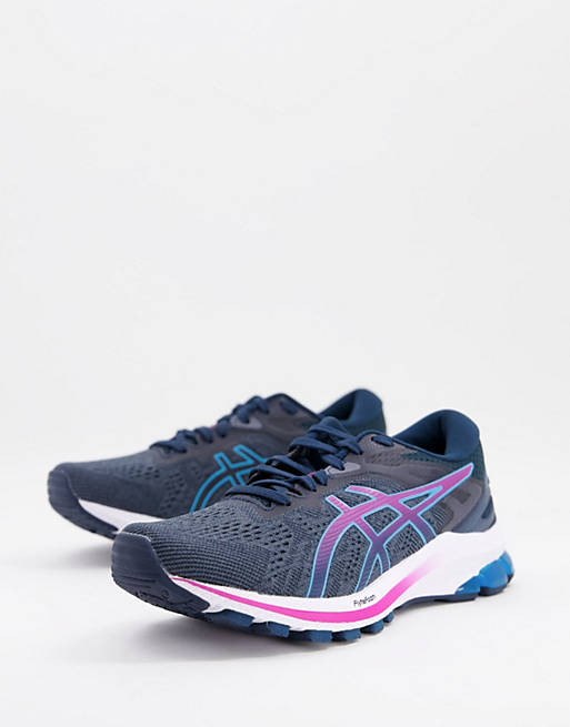 Shoes Trainers/Asics running GT-1000 trainers in black and pink 
