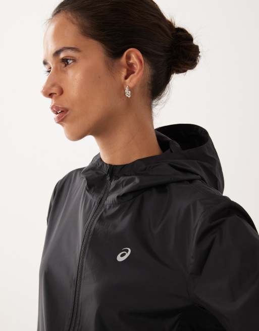 Asics running lightweight jacket in black, 2 of 4