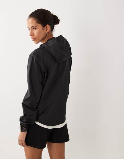 Asics running lightweight jacket in black, 4 of 4