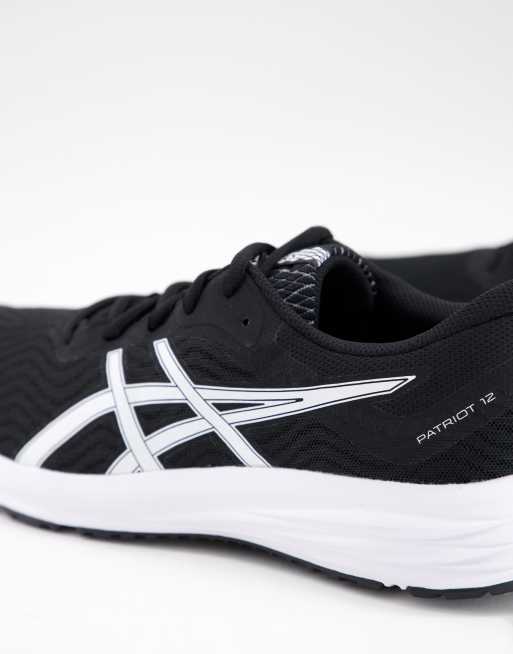 Asics Running Patriot 12 Neutrale Laufsneaker in Schwarz und WeiB ASOS