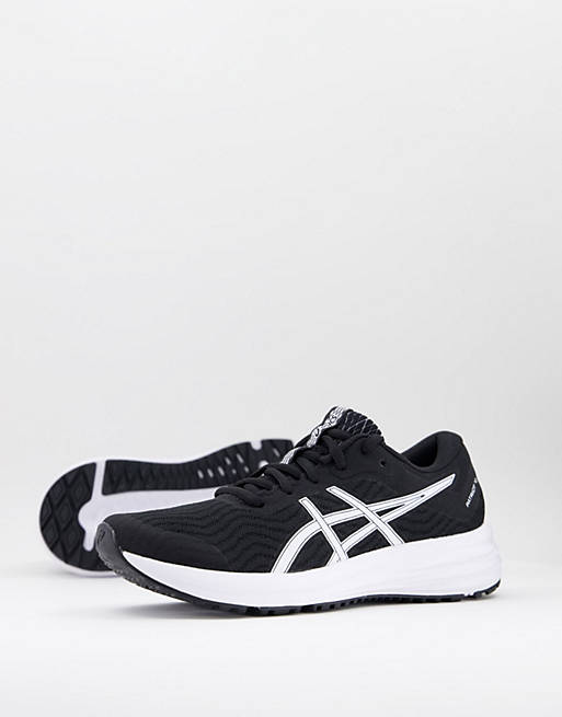 Asics Running Patriot 12 trainers in black and white