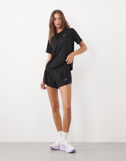 Asics running t-shirt in black, 3 of 4