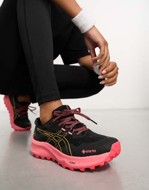 Black and pink asics running shoes new arrivals