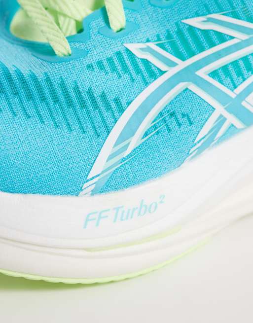 Asics Sonicblast 2 Laufsneaker in Aquablau und Gelb, 4 von 5