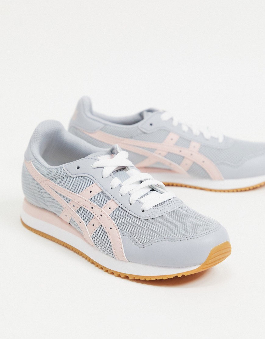 Asics tiger runner in grey and pink