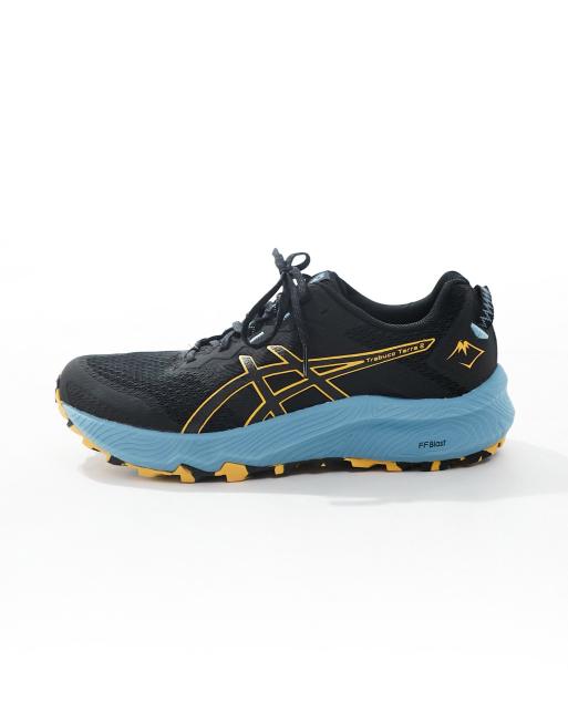 Asics black clearance and blue