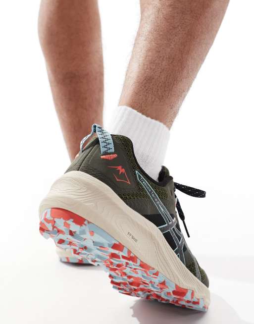 Asics - Trabuco Terra 2 Trail - Løbesneakers i kakigrøn og blå, 3 af 5