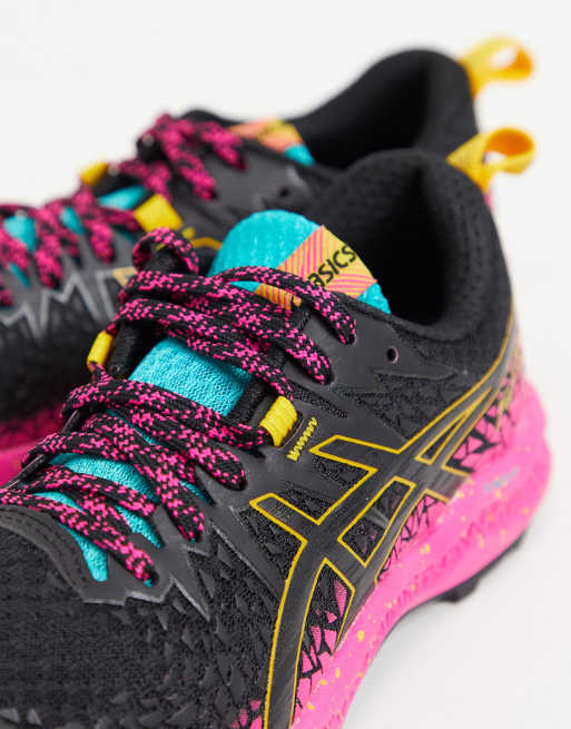 Asics trail FujiTrabuco Lyte in black and pink