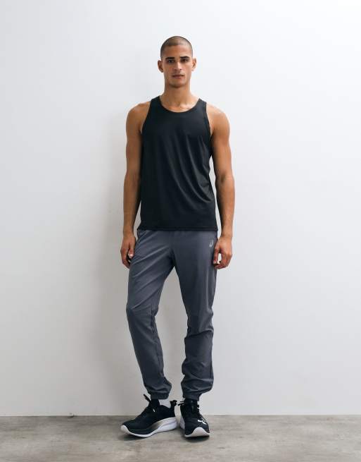 Asics woven running pants in grey, 2 of 5