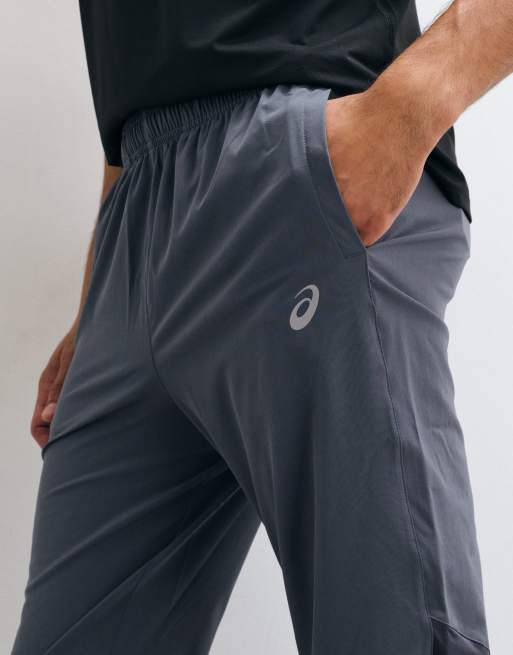 Asics woven running pants in grey, 4 of 5