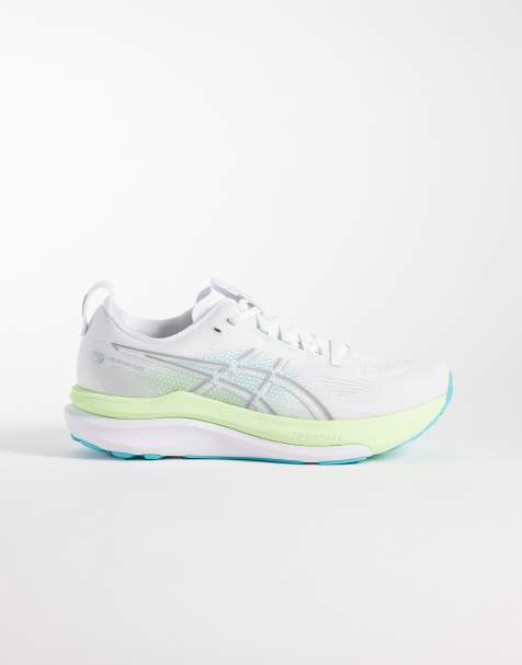 Asics - zapatillas de running Gel-Kayano 33 en blanco y azul aguamarina - view 1