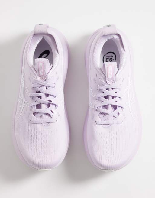 Asics - Zapatillas de running Gel-Nimbus 28 en lila y blanco, 3 de 5