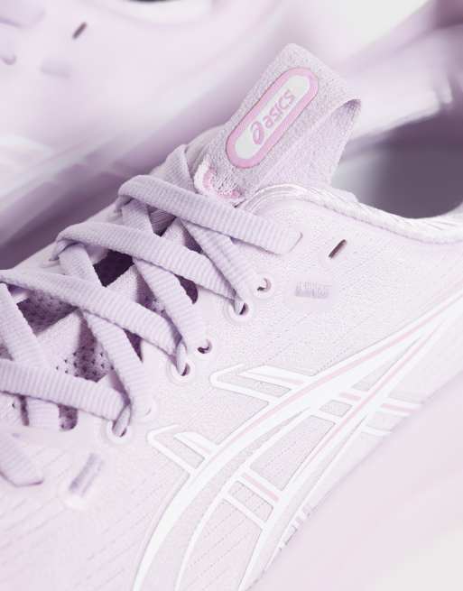 Asics - Zapatillas de running Gel-Nimbus 28 en lila y blanco, 4 de 5