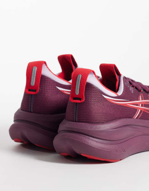 Asics - zapatillas de running Gel-Nimbus 28 en morado y rojo, 2 de 5