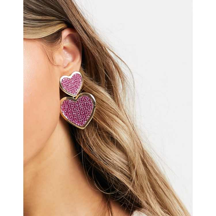 Pink earrings sale asos