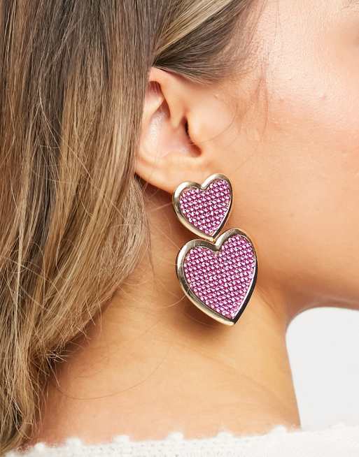 Pink earrings sale asos