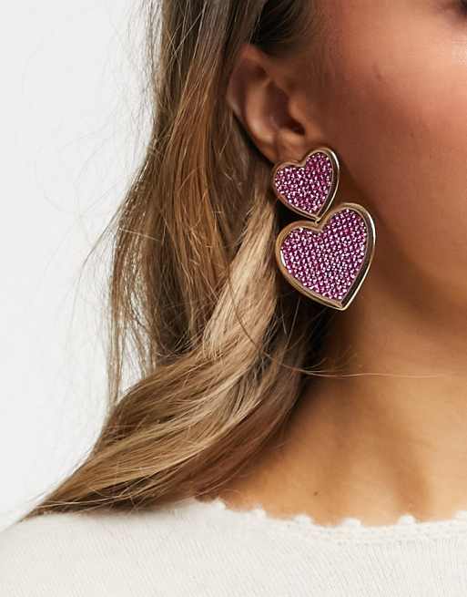 Pink best sale earrings asos