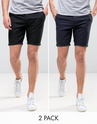 black skinny shorts