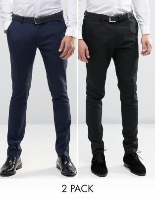 navy skinny trousers