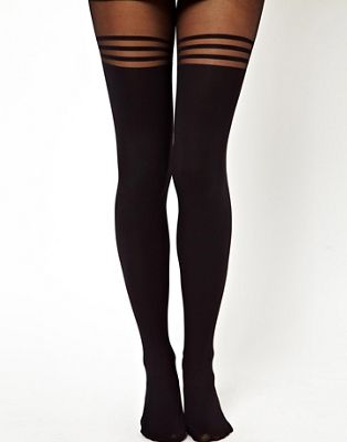 Asos Collection 40 Denier Tights With Heart Over The Knee Design, $14, Asos