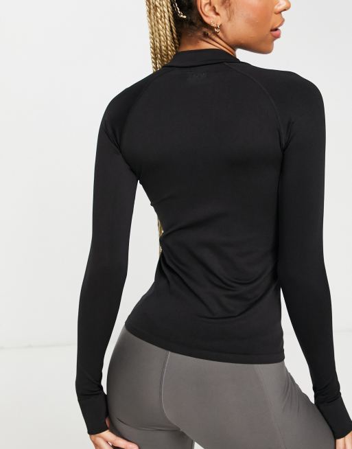 ASOS 4505 1/4 zip seamless long sleeve top