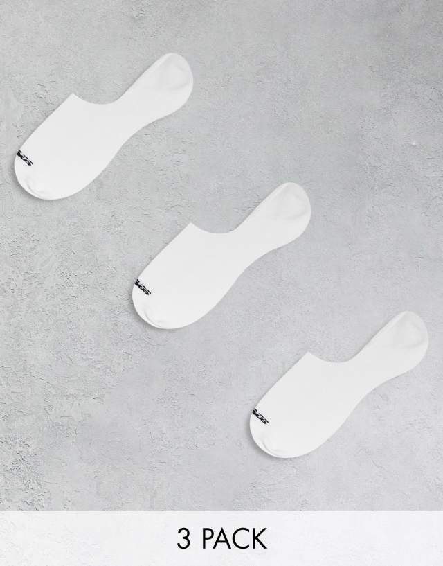 ASOS 4505 3 pack liner socks in white