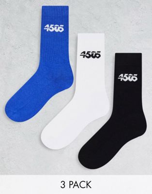 ASOS 4505 3 pack sport socks with antibacterial - ASOS Price Checker