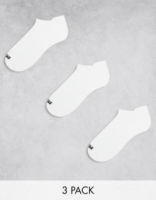 ASOS 4505 - 3er-Pack Sport-Knöchelsocken für Sneaker in Weiß