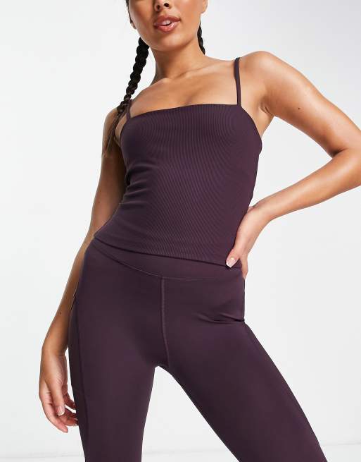 ASOS 4505 - Active - Canotta a coste con reggiseno interno