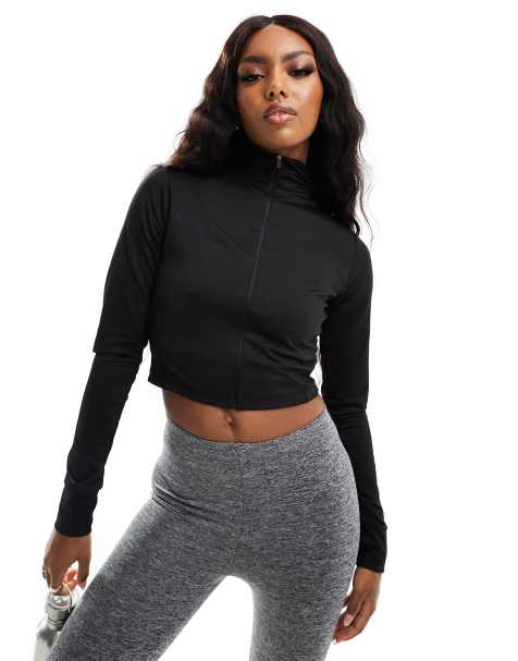 South Beach wrap high waist ribbed leggings in gray