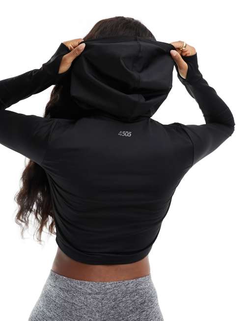 Active outlet crop hoodie