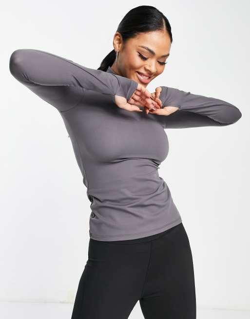 ASOS 4505 active roll neck long sleeve top with thumb hole in