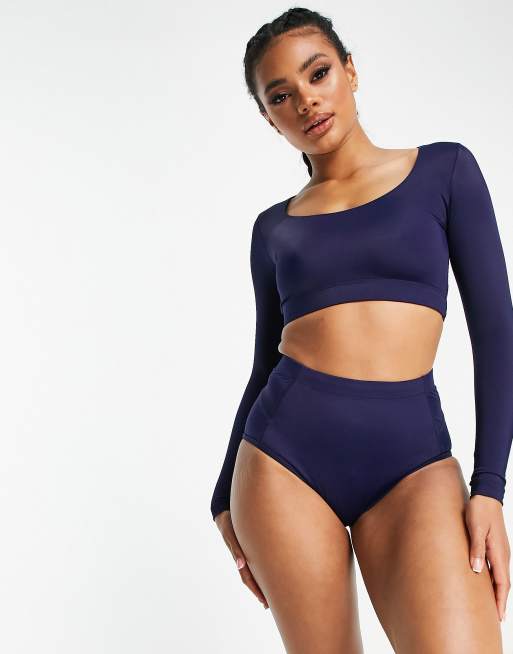 ASOS 4505 active swim top with long sleeves