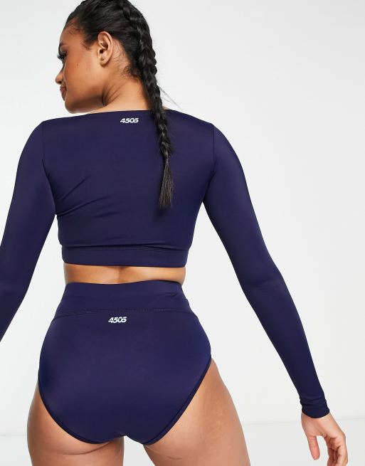 ASOS 4505 active swim top with long sleeves