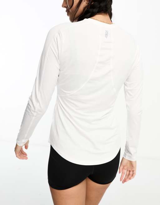 Long sleeve white hot sale sports top