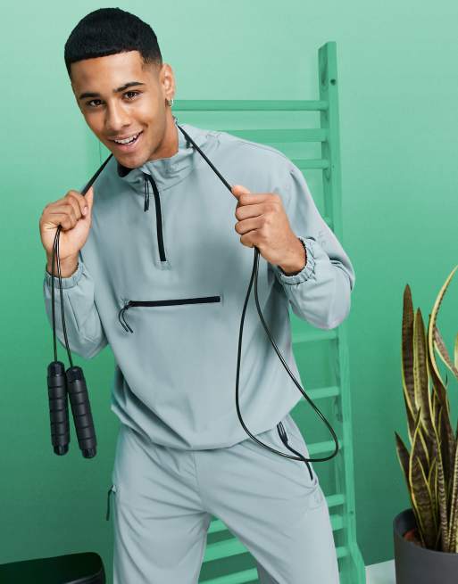 ASOS 4505 – Anorak för löpning med 1/4-lång dragkedja