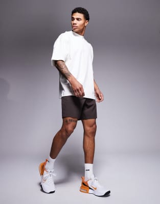 4505 Asos  Back Print Boxy Heavyweight Cotton T-shirt With Quick Dry Finish In White