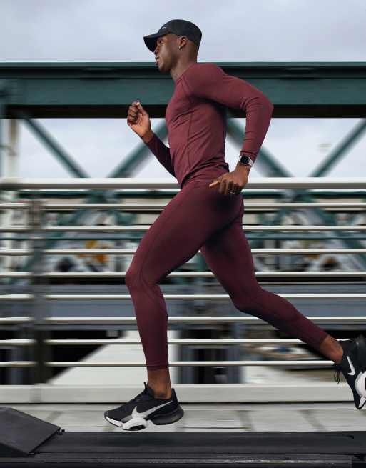 Burgundy 2025 running leggings