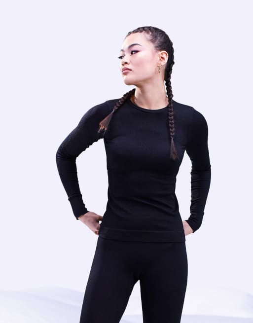 ASOS 4505 Onion base layer legging and top in black