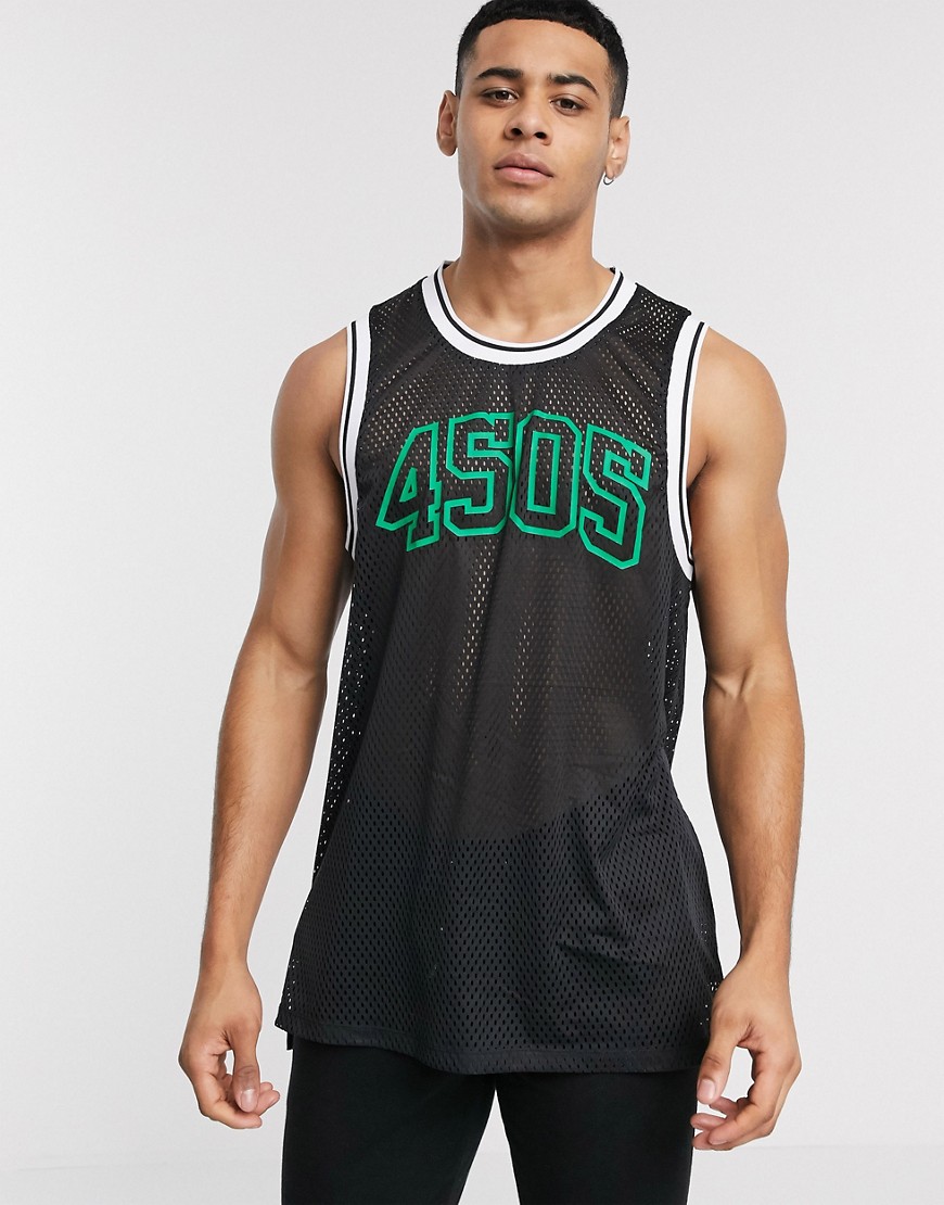 ASOS 4505 basketball vest in mesh-Black