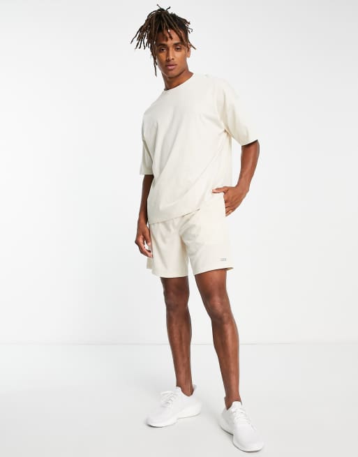 ASOS 4505 – Beżowy szybkoschnący T-shirt oversize z logo , 4 z 4