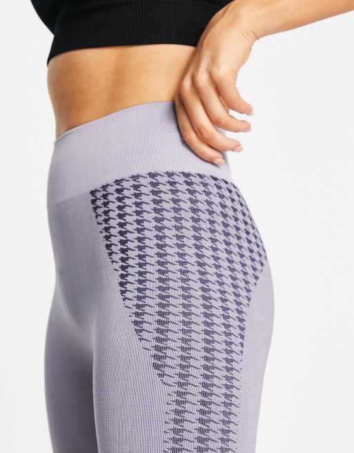 ASOS 4505 – Bezszwowe legginsy do jogi z modelującymi wstawkami w kratkę, 3 z 4