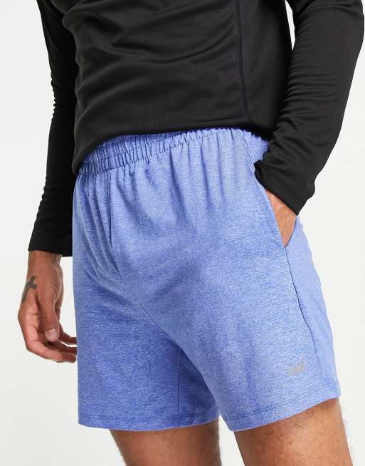ASOS 4505 – Blåmelerade träningsshorts i jersey 