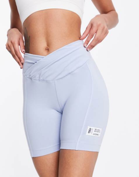 ASOS 4505 booty legging short with wrap waist detail in cotton - MBLUE - view 1