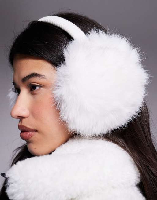 ASOS 4505 - Cache-oreilles de ski en fausse fourrure - Blanc, 3 de 3