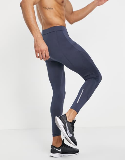 ASOS 4505 - Collant da corsa in poliestere con cuciture - GREY