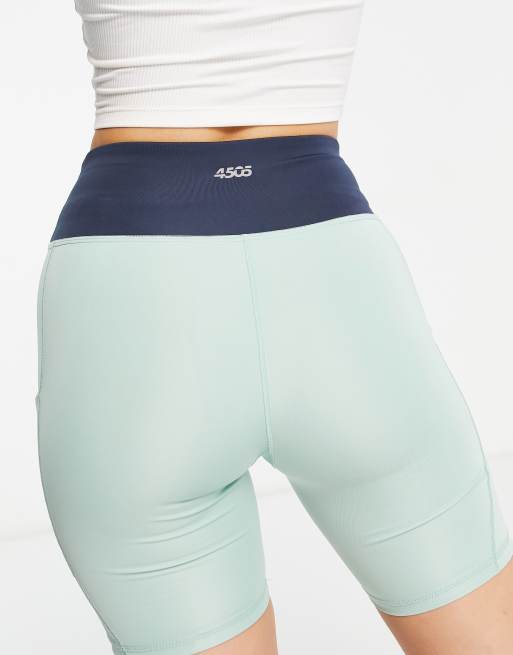 ASOS 4505 color block legging short with fluro pipe detailing